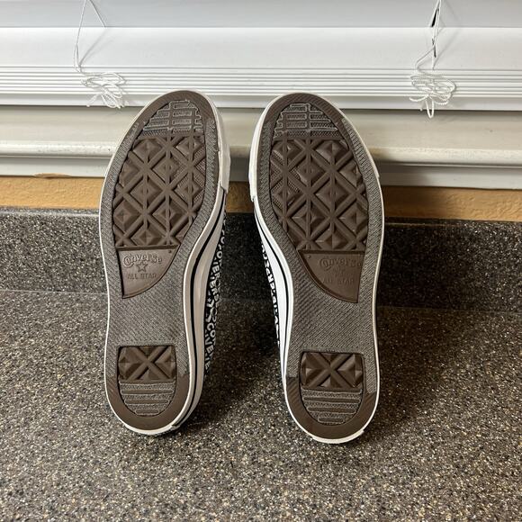 Converse All Star Women Sz 10 Converse Print Canvas Sneaker Slip On Stretch Back - Picture 9 of 10